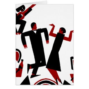 Cartão Deco 1925 que dança o casal