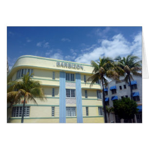 Cartão deco amarelo de miami