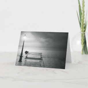 Cartão Deco de arte fotográfica a preto e branco, vintage