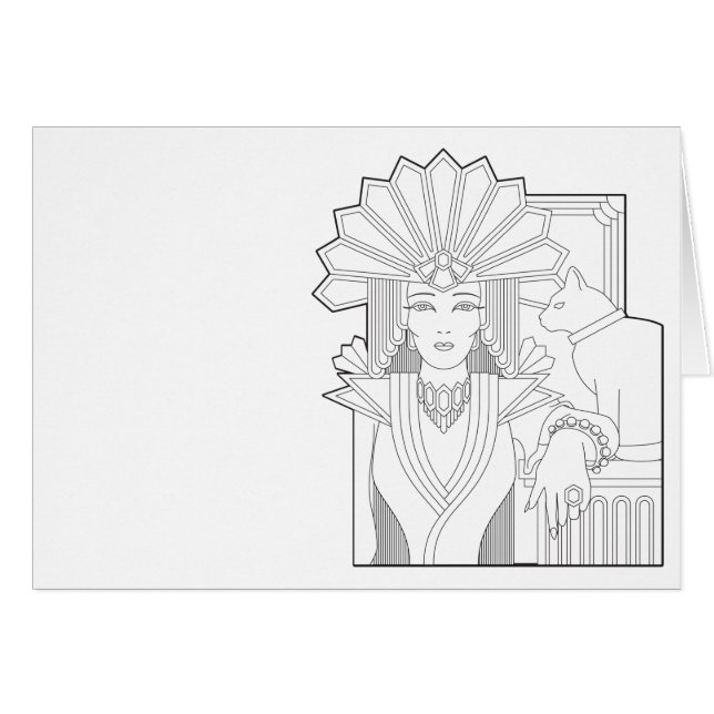 Cartão Deco Priestess (Frente Horizontal)