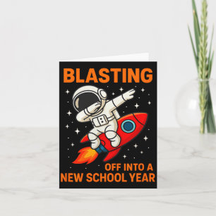 Cartão Decolando no Novo Ano Letivo Astronauta Dab