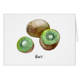 Cartão Decoração aquosa da fruta de Kiwi.