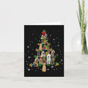 Cartão Decoração de árvore de Natal presente de cão de po