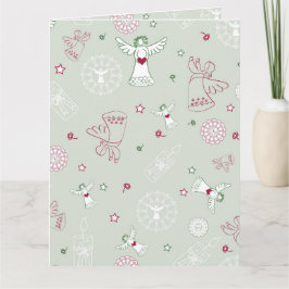 Cartão Decoração de Natal, Colorido, padrão contínuo, 
