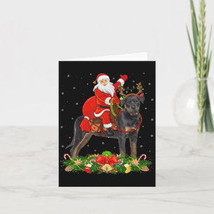 Cartão Decoração de Natal Papai Noel Engraçado Montado em