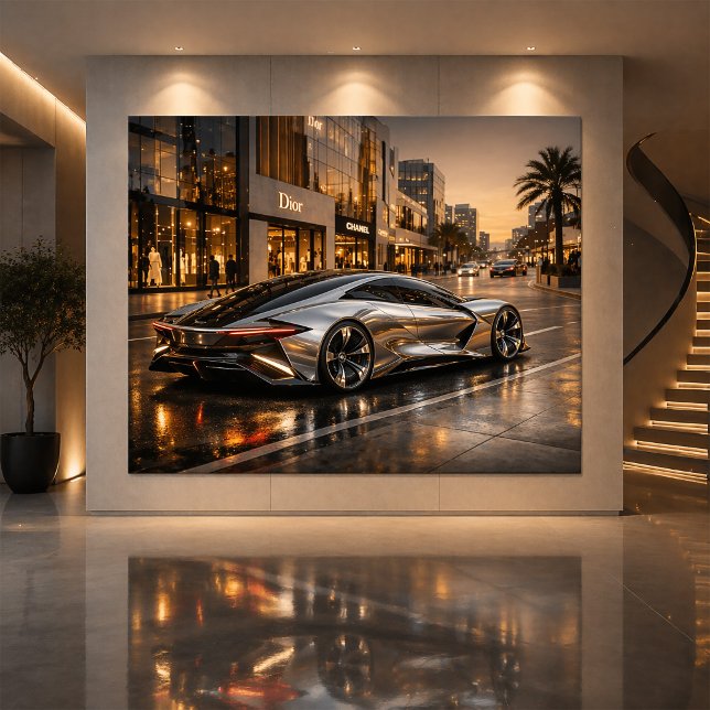 Cartão Decoração de Parede de Supercarro Conceito Esbelto (Criador carregado)