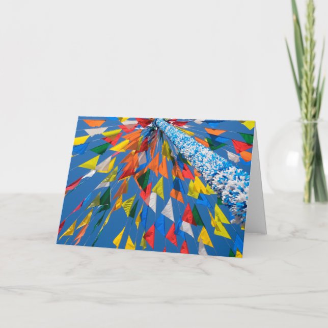 Cartão Decoração de Sinalizador de Triângulo (Frente)