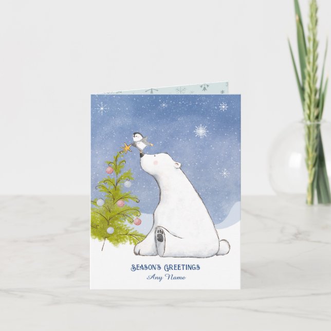 Cartão Decoração Do Natal Da Árvore (Frente)