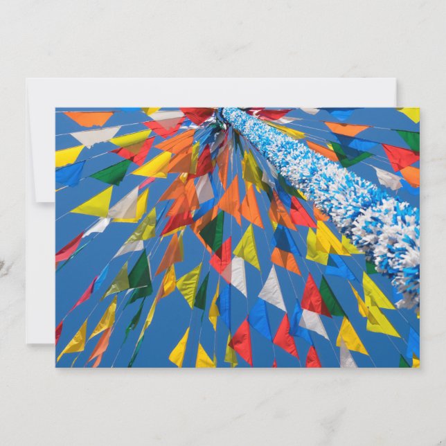 Cartão Decoração do Sinalizador de Triângulo (Frente)