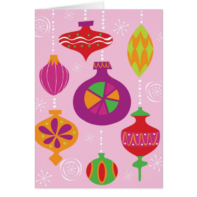 Cartão Decoração numerosa do Natal ilustrada no diffe (Frente)