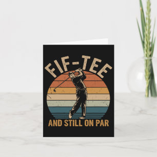 Cartão Decorações de Aniversário de Golfe Fif-tee Golf Pu