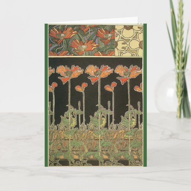 Cartão ~ Decoratifs de Alphonse Maria Mucha (Frente)
