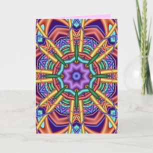 Cartão Decorative kaleidoscope Birthday card