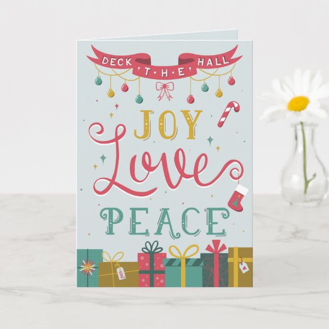 Cartão Decore o Salão com Alegria Amor Paz (Planta pequena)