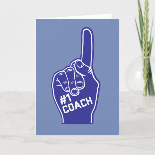 Cartão Dedo de Espuma Treinador Número Um