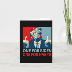 Cartão Dedo Médio Biden Harris Fla Republicana Americana