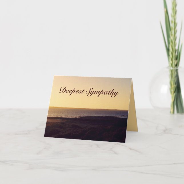 Cartão Deepest Sympathy Ocean Sunset Greeting Card (Frente)