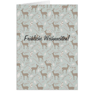 Cartão Deer, Fröhliche Weihnachten!