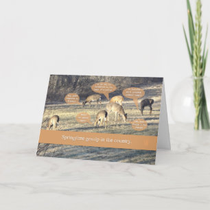 Cartão Deer Humor Pensando em Você