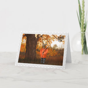 Cartão Deer Hunter para o aniversário