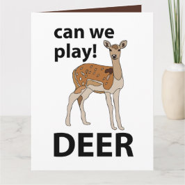 Cartão Deer Podemos Jogar Cerveja