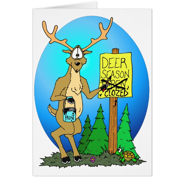 Cartão Deer Season Over (Frente)