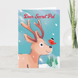 Cartão Deer Secret Pal Baby Deer na Neve