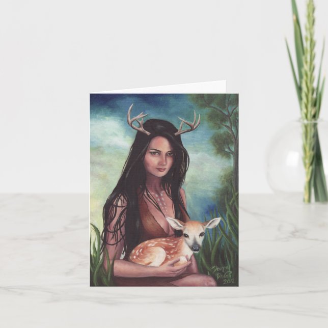 Cartão Deer Sidhe - Notecard Vazio (Frente)