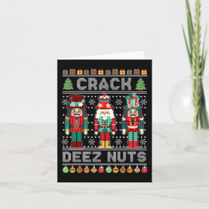 Cartão Deez Loucos Nutcracker Divertir-se Feio Natal Nata
