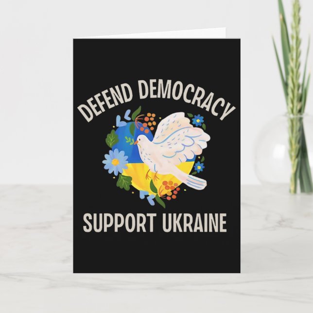 Cartão Defend Democracy Support Ukraine  (Frente)