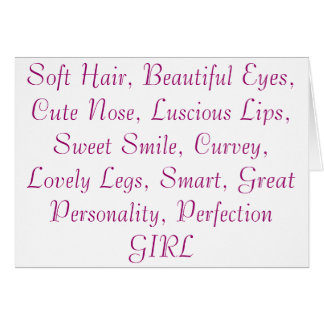 Cartão Defina a menina