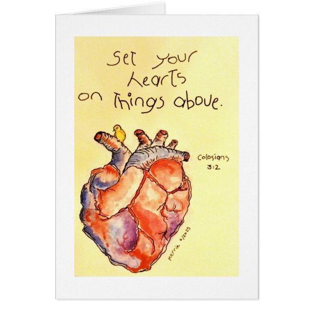 Cartão Defina seus corações (Frente)