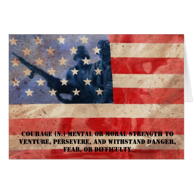 Cartão Definição da coragem (Frente Horizontal)