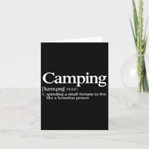 Cartão Definição de acampamento - Engraçado Camper Dizend