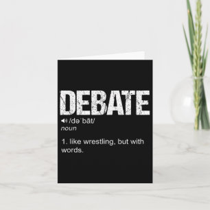 Cartão Definição De Debate Como Uma Luta Mas Com Palavras