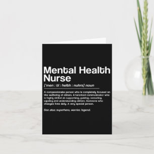 Cartão Definição de enfermeiro de saúde mental