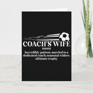 Cartão Definição de Esposa de Treinador de Futebol Esposa