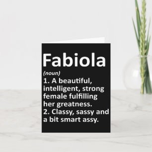 Cartão Definição de Fabiola Nome Personalizado Natal Dive