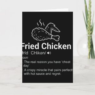 Cartão Definição de Frango Frito Dicionário Engraçado Sub