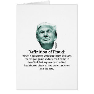 Cartão Definição de fraude - TRUMP