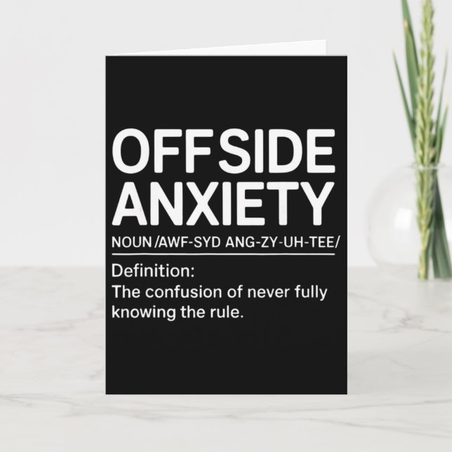 Cartão Definição de Futebol Engraçada Jogador de Futebol  (Frente)