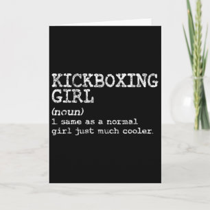 Cartão Definição de Garota de Kickboxing Engraçado Mulher