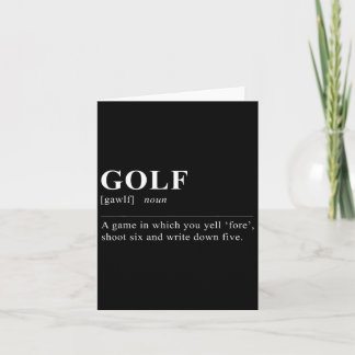 Cartão Definição de Golf Engraçado