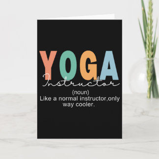 Cartão Definição de Instrutor de Yoga Normal Apenas Mais 
