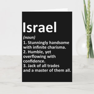Cartão Definição de Israel Nome Personalizado Aniversário