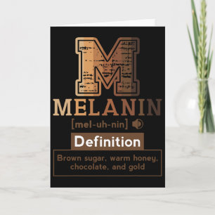 Cartão Definição de Melanina Rainha Negra Açúcar de Melan