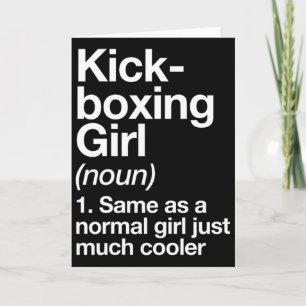 Cartão Definição de Menina de Kickboxing Engraçado Esport