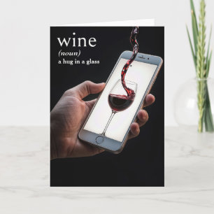 Cartão Definição de VINHO do Dicionário para Aniversário