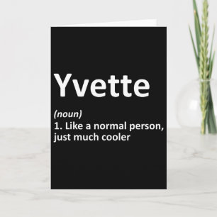 Cartão Definição de Yvette Nome Personalizado Aniversário