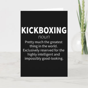 Cartão Definição Divertida de Kickboxing Presente de Fitn